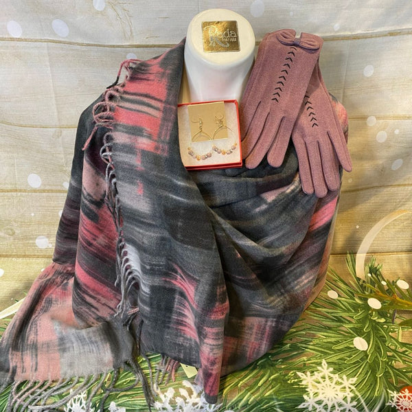 3 Piece Pink Art Deco Set