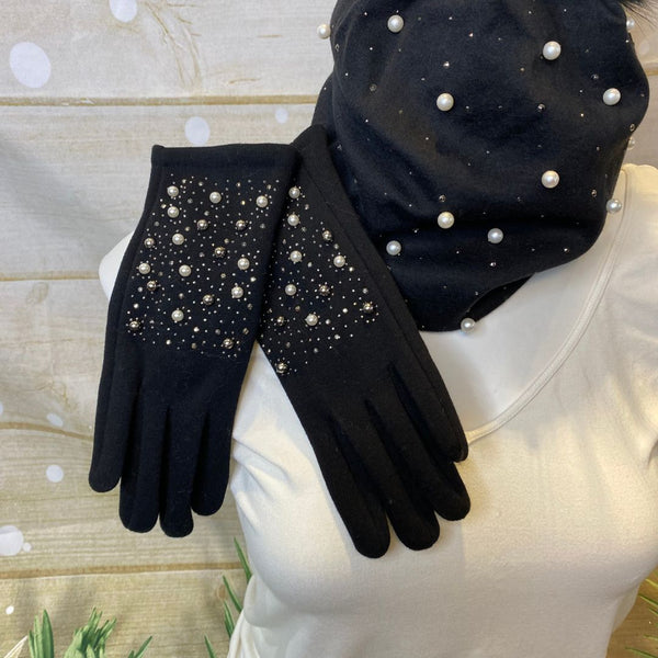 2 Piece Pearl Black Set